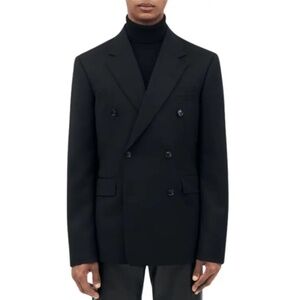 Vintage G. Brabant Men’s Blazer Black Double Breasted Classic Formal Wool Sz 44S